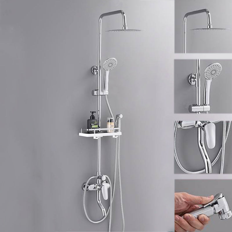 Shower System Rain Handheld Shower Head Wall mounted Adjustable Water Flow Shower System