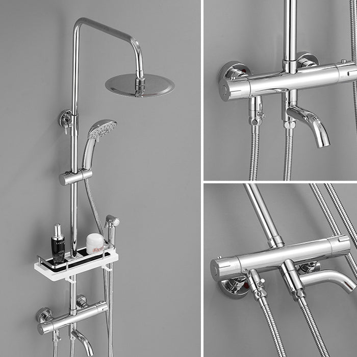 Shower System Rain Handheld Shower Head Wall mounted Adjustable Water Flow Shower System