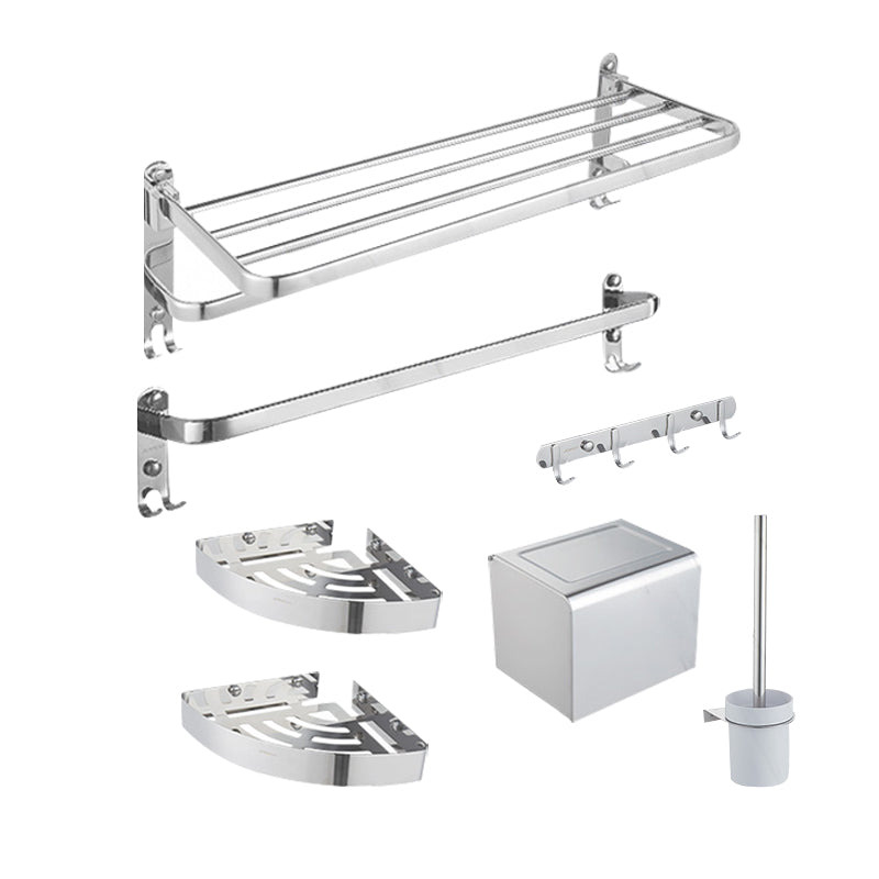 Modern Bath Hardware Set Stainless Steel Bath Shelf Paper Holder Bathroom Accessory Kit