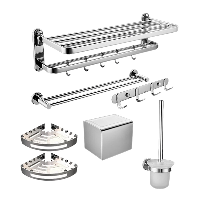 Modern Bath Hardware Set Stainless Steel Bath Shelf Paper Holder Bathroom Accessory Kit