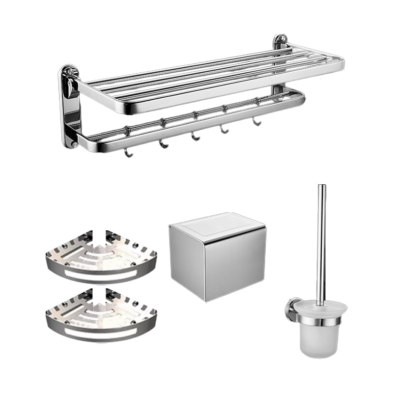 Modern Bath Hardware Set Stainless Steel Bath Shelf Paper Holder Bathroom Accessory Kit