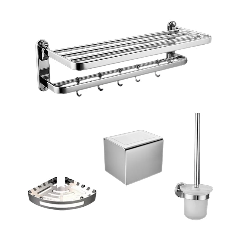 Modern Bath Hardware Set Stainless Steel Bath Shelf Paper Holder Bathroom Accessory Kit