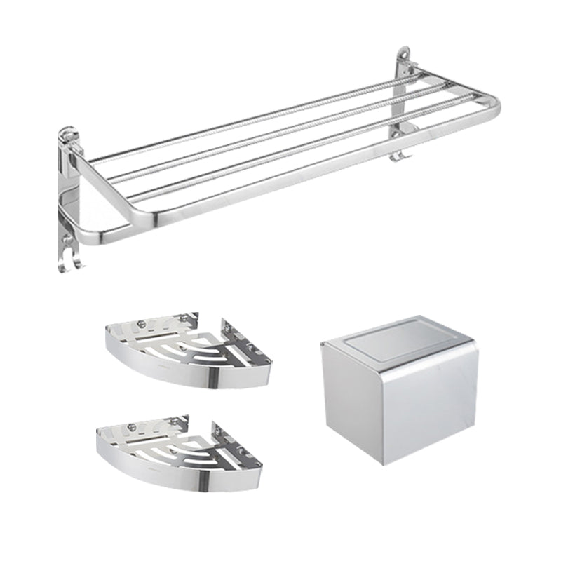 Modern Bath Hardware Set Stainless Steel Bath Shelf Paper Holder Bathroom Accessory Kit