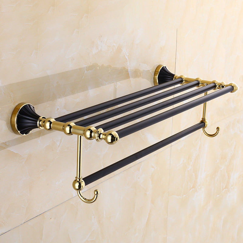 Traditional Bathroom Accessory Kit Towel Bar Bath Shelf Black Bath Hardware Set