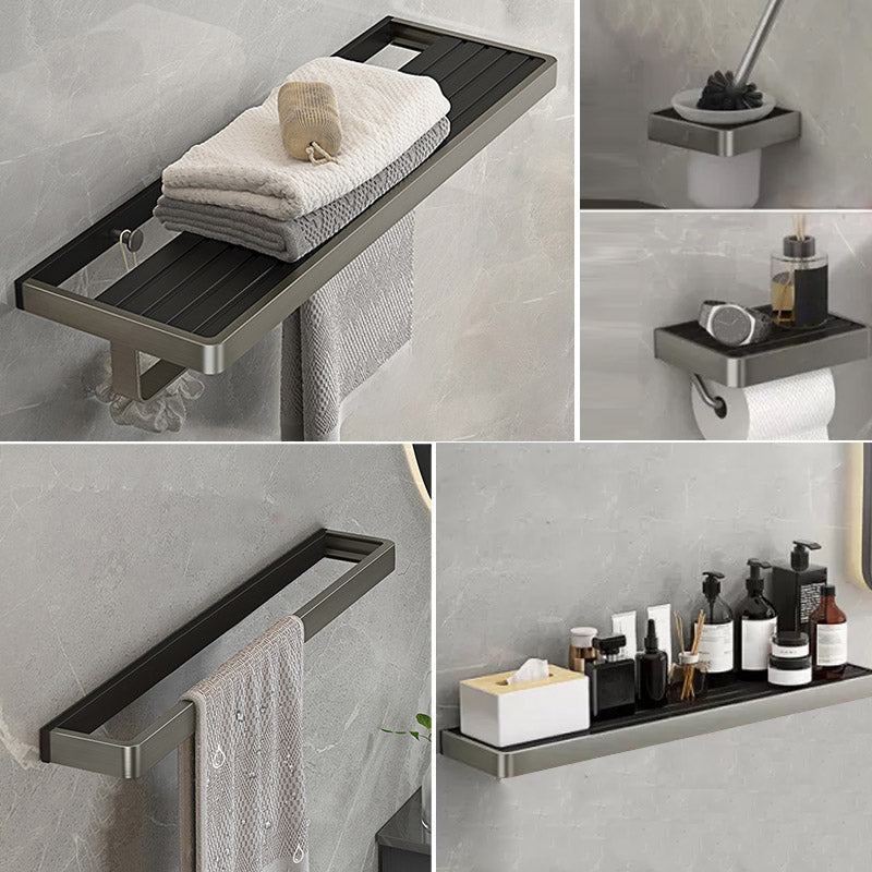 Modern Bath Hardware Set Paper Holder Towel Bar Bathroom Accessory Kit