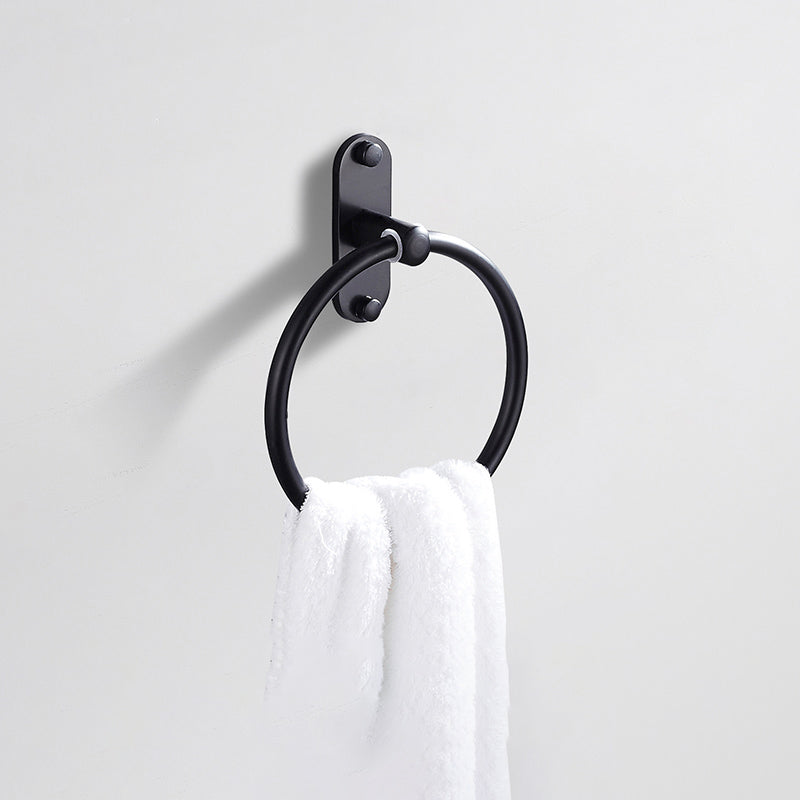 Modern Bath Hardware Set Black Towel Bar Paper Holder Bathroom Accessory Kit