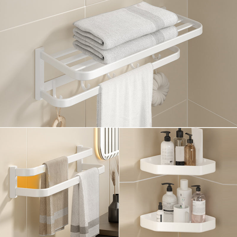 Modern White Bath Hardware Set Bath Shelf Paper Holder Bathroom Accessory Kit