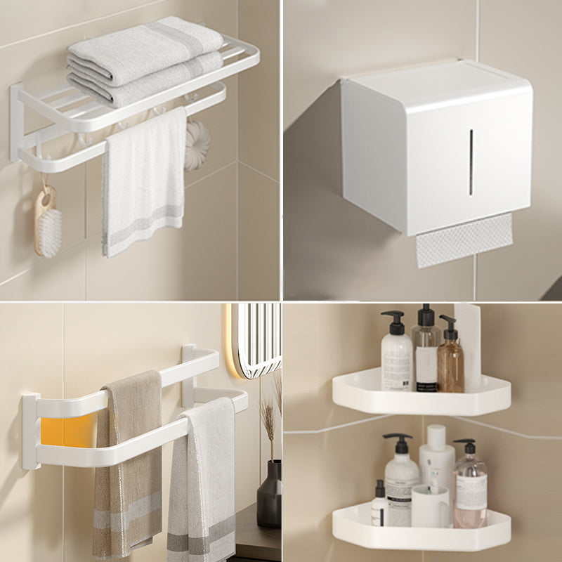 Modern White Bath Hardware Set Bath Shelf Paper Holder Bathroom Accessory Kit