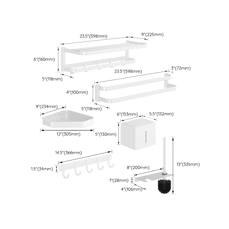 Modern Bath Hardware Set Paper Holder Bath Shelf Bathroom Accessory Kit