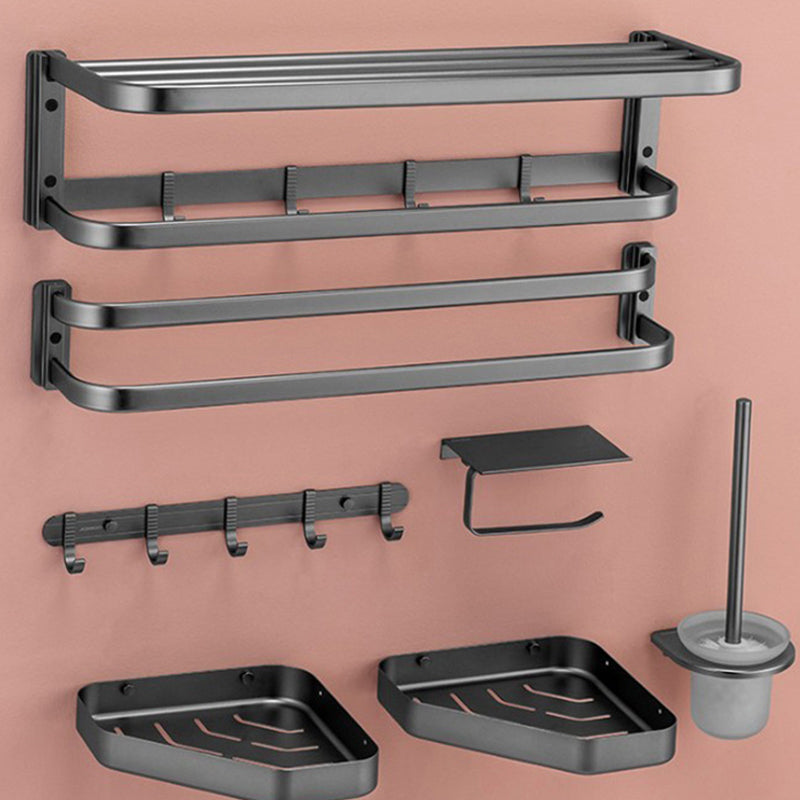 Modern Black Bathroom Accessory Kit Towel Bar Bath Shelf Bath Hardware Set