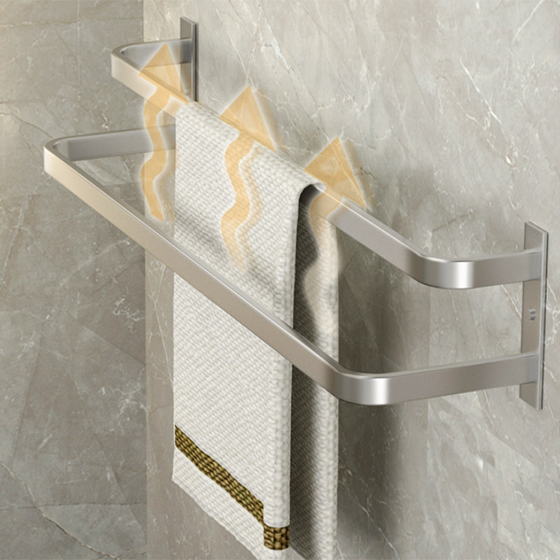 Modern Bath Hardware Set Silver Bath Shelf Towel Bar Bathroom Accessory Kit