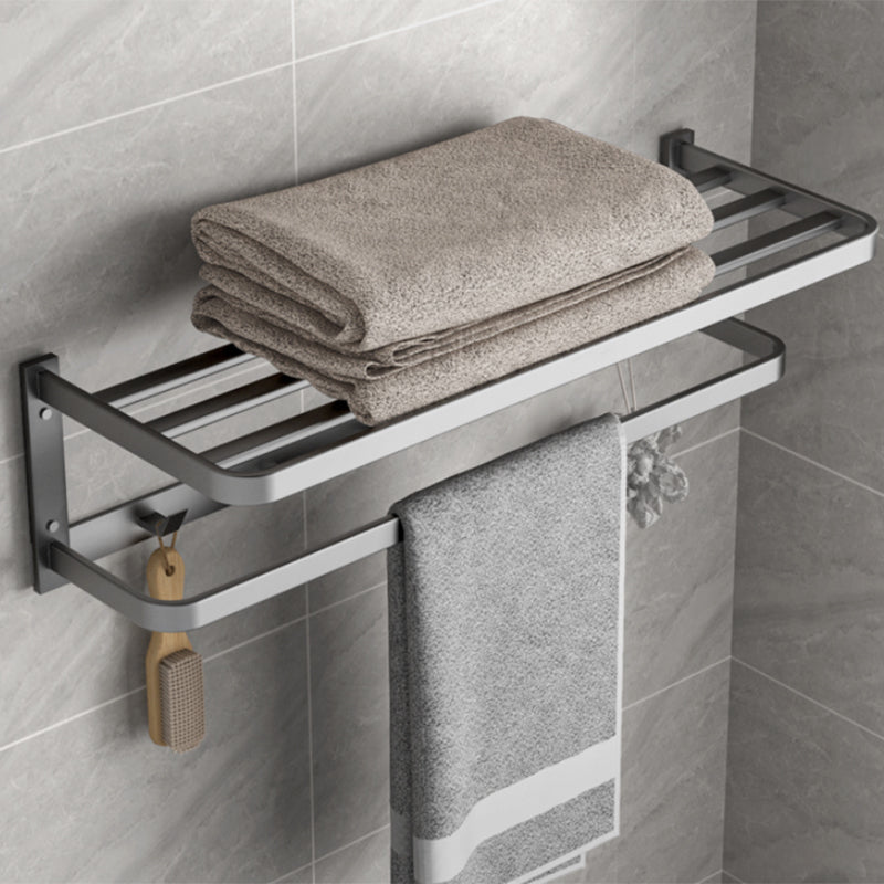 Modern Grey Bathroom Accessory Kit Paper Holder Bath Shelf Bath Hardware Set