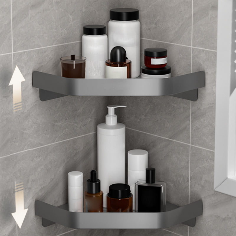 Modern Grey Bathroom Accessory Kit Paper Holder Bath Shelf Bath Hardware Set