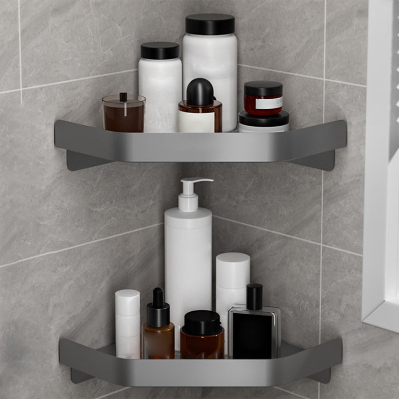 Modern Grey Bathroom Accessory Kit Paper Holder Bath Shelf Bath Hardware Set