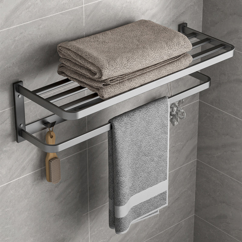 Modern Grey Bathroom Accessory Kit Paper Holder Bath Shelf Bath Hardware Set