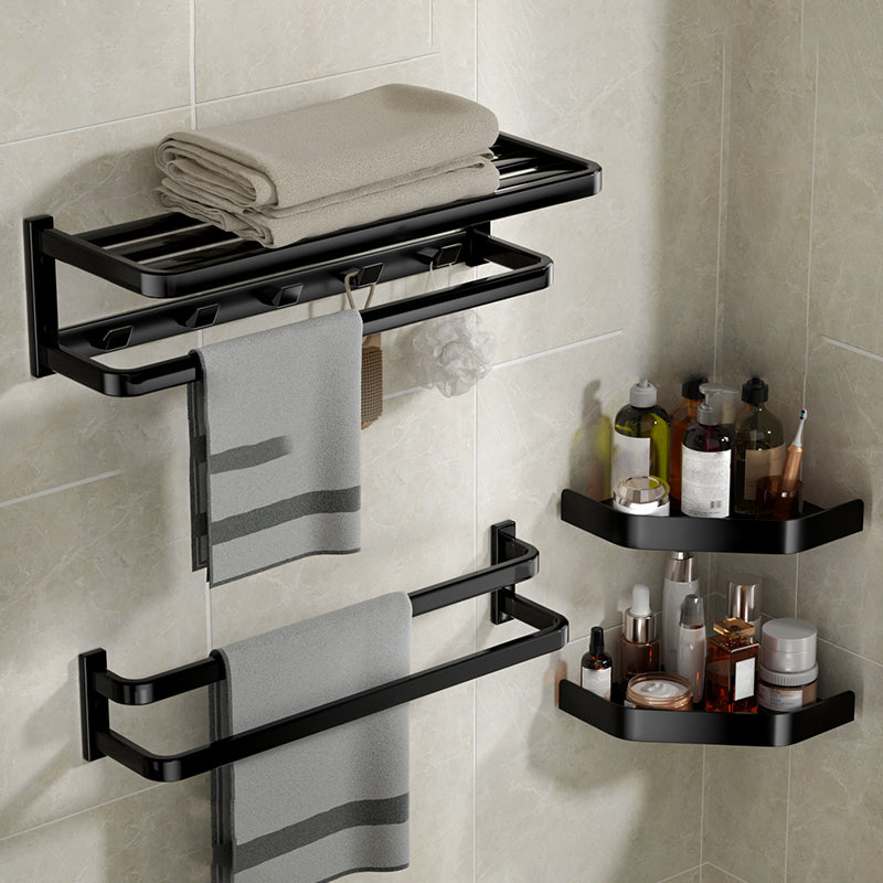 Modern Bathroom Set Towel Bar Paper Holder Black Bathroom Accessory Kit