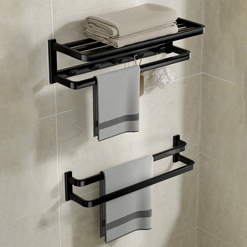 Modern Bathroom Set Towel Bar Paper Holder Black Bathroom Accessory Kit