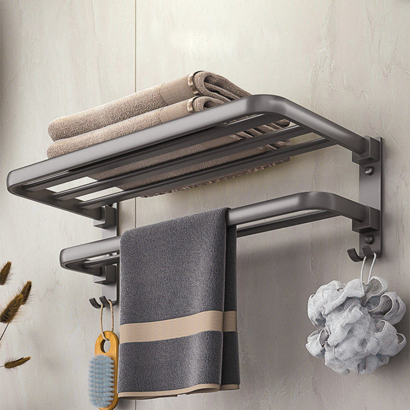 Modern Bath Hardware Set Towel Bar Paper Holder Grey Bathroom Accessory Kit