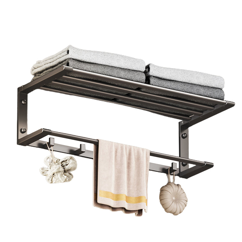 Modern Bathroom Accessory Kit Bath Shelf Towel Bar Grey Bath Hardware Set