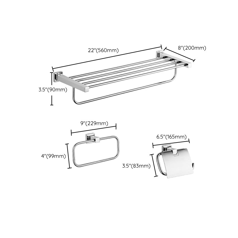 Modern Bathroom Accessories Hardware Set Paper Holder Stainless Steel Bathroom Set