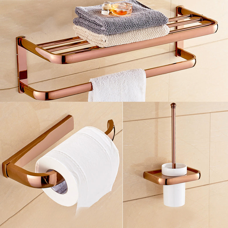 6 Piece Bathroom Accessory Set Vintage Brass Bath Hardware Set