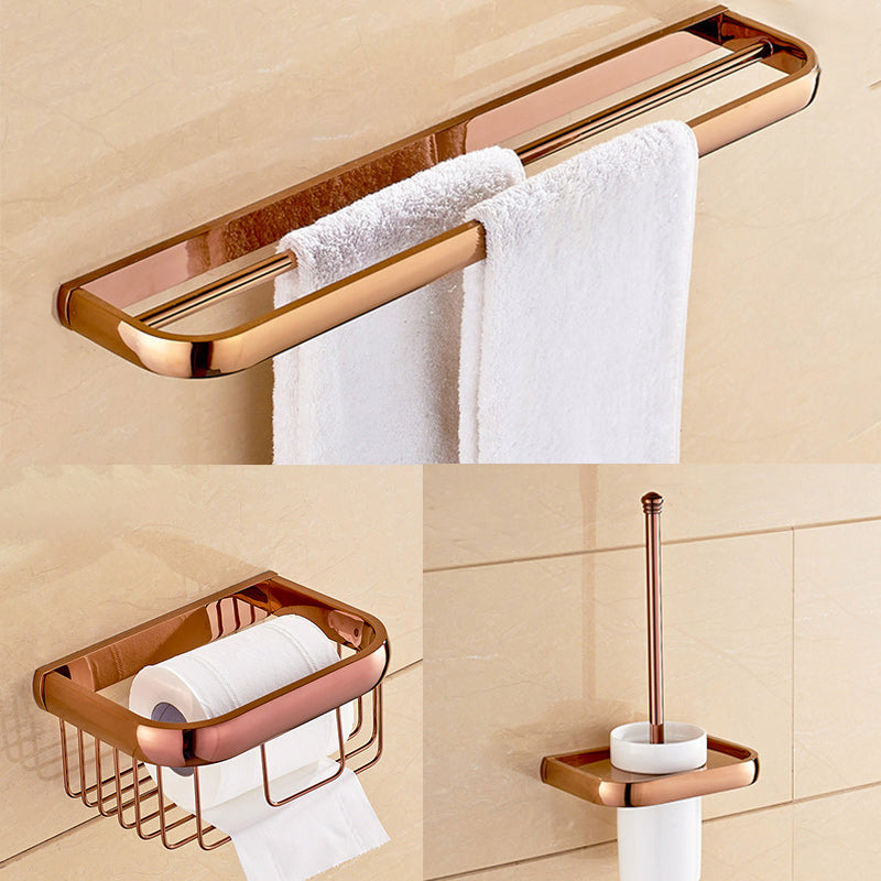 6 Piece Bathroom Accessory Set Vintage Brass Bath Hardware Set