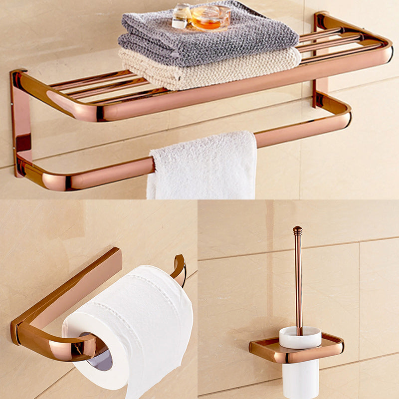 6 Piece Bathroom Accessory Set Vintage Brass Bath Hardware Set