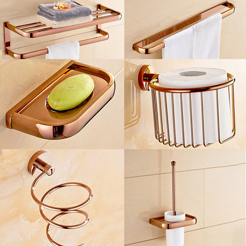 6 Piece Bathroom Accessory Set Vintage Brass Bath Hardware Set