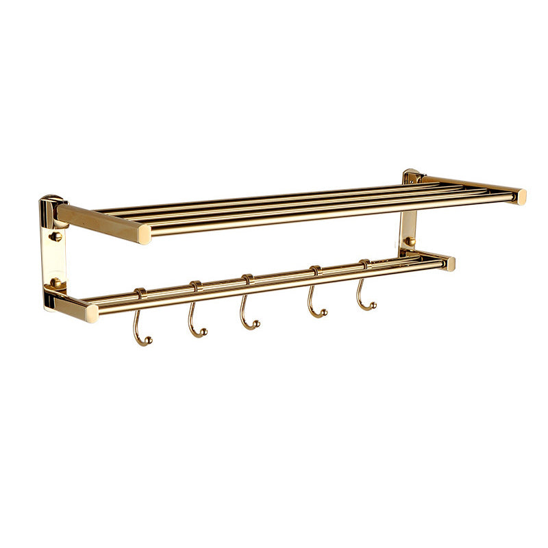 Polished Gold 4 Piece Bathroom Accessory Set Brass Bathroom Hardware