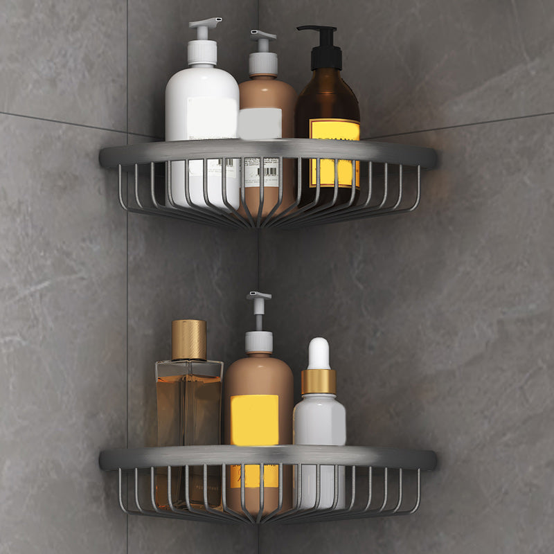 Matte Metal Bathroom Accessory Set 2 Piece Modern Bath Shelf