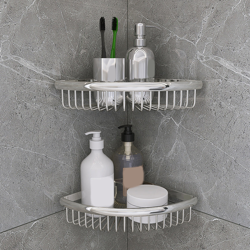 Matte Metal Bathroom Accessory Set 2 Piece Modern Bath Shelf