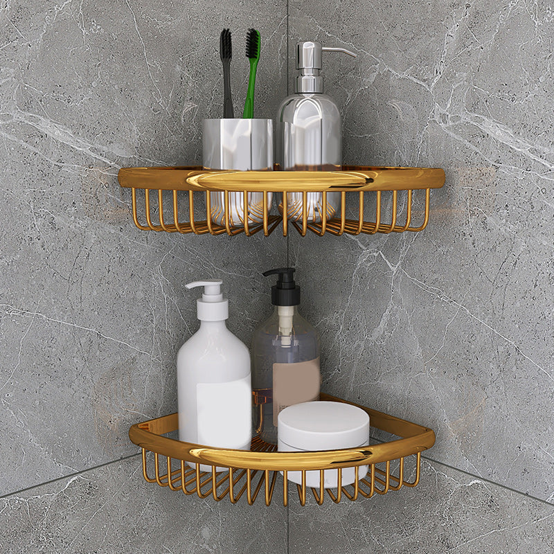 Matte Metal Bathroom Accessory Set 2 Piece Modern Bath Shelf