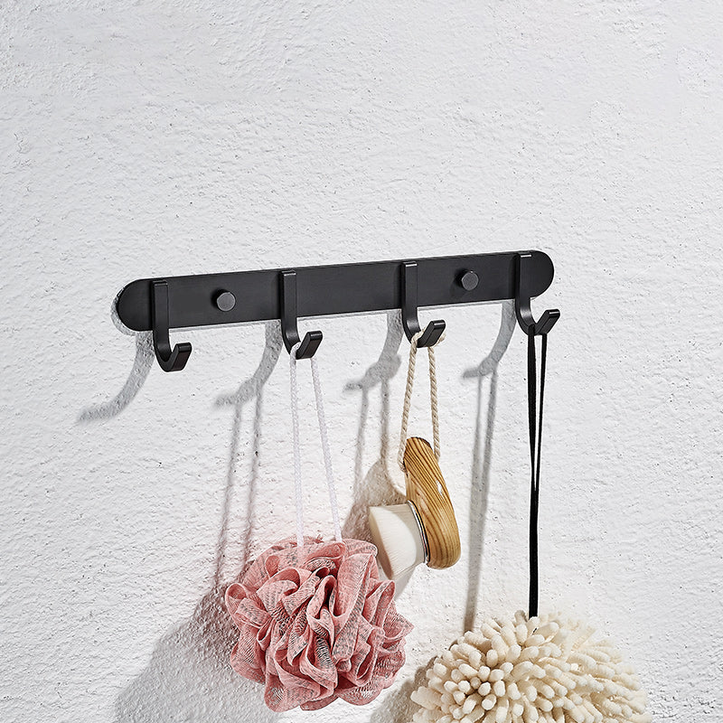 Modern Bathroom Accessory Set Metal Bathroom Hardware in Matte Black