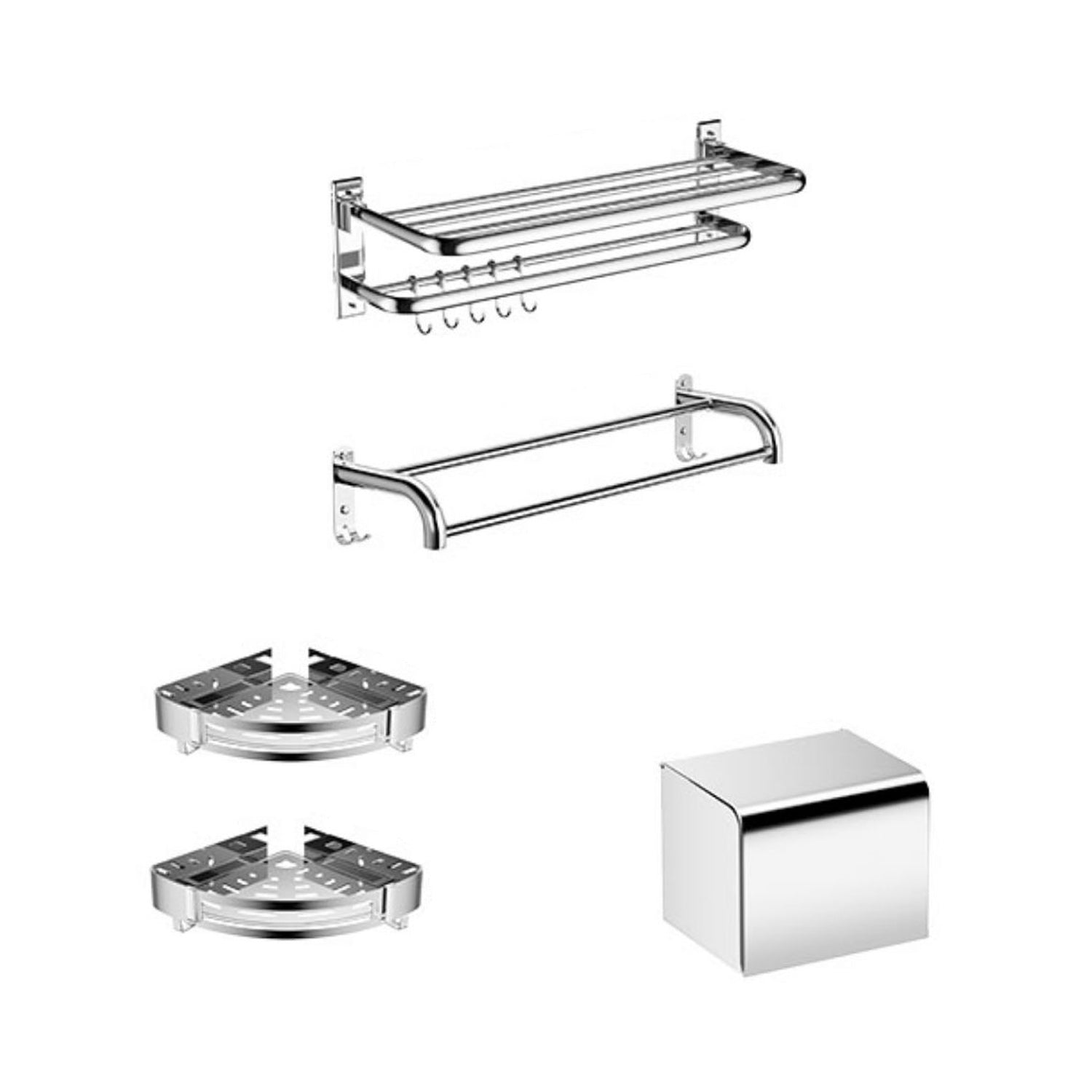 Modern Bathroom Accessory as Individualor as a Set Polished Chrome Bathroom Set