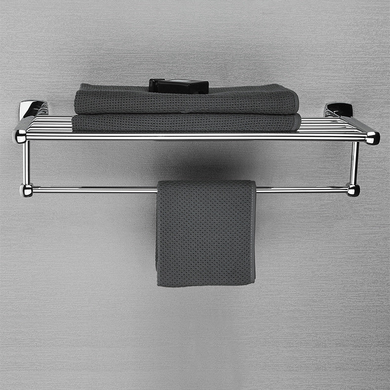 Polished Chrome Modernism Bathroom Accessory Set Bath Shelf/ Towel Bar/Robe Hooks Included