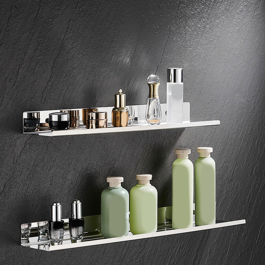 Modernism Rectangular Bath Shelf in Stainless Steel Polished Chrome Bathroom Hardware Set