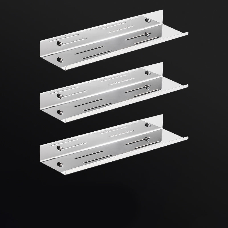 Modernism Rectangular Bath Shelf in Stainless Steel Polished Chrome Bathroom Hardware Set