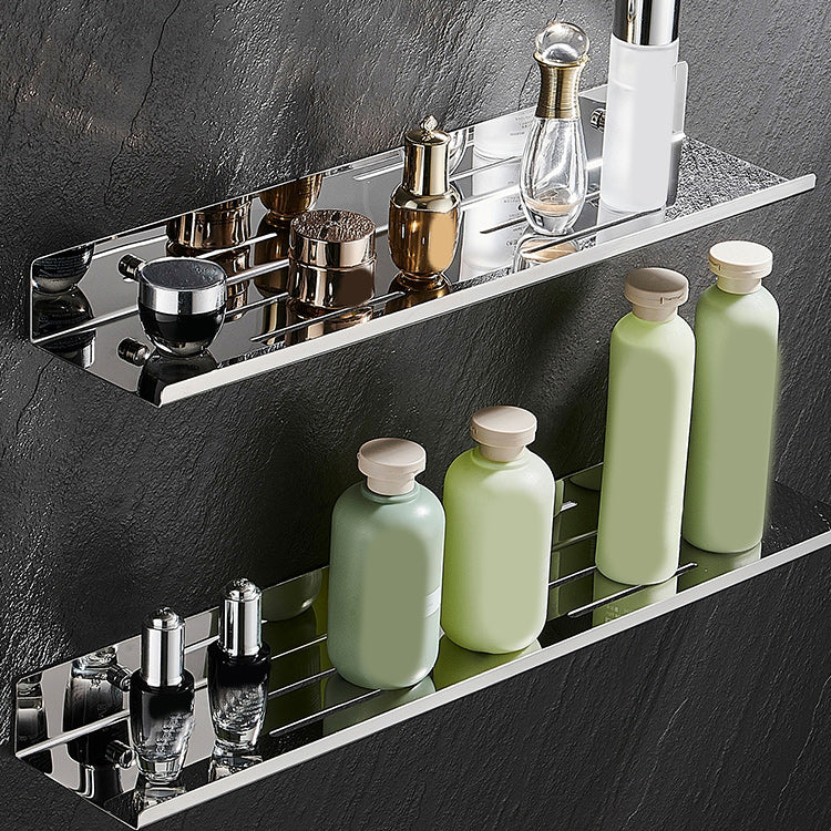 Modernism Rectangular Bath Shelf in Stainless Steel Polished Chrome Bathroom Hardware Set