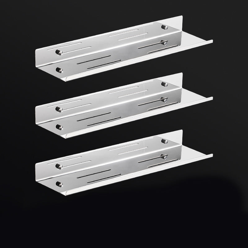 Modernism Rectangular Bath Shelf in Stainless Steel Polished Chrome Bathroom Hardware Set