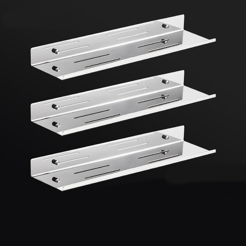 Modernism Rectangular Bath Shelf in Stainless Steel Polished Chrome Bathroom Hardware Set