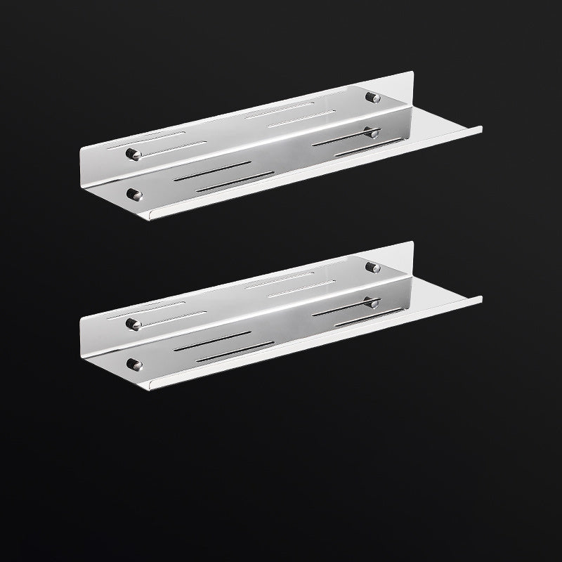 Modernism Rectangular Bath Shelf in Stainless Steel Polished Chrome Bathroom Hardware Set