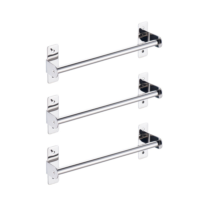 3-Piece Stainless Steel Bathroom Accessory Set Modern Chrome Slipper Stand