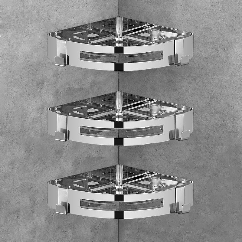 Stainless Steel Bathroom Hardware Set Modern 3 Piece Bath Shelf