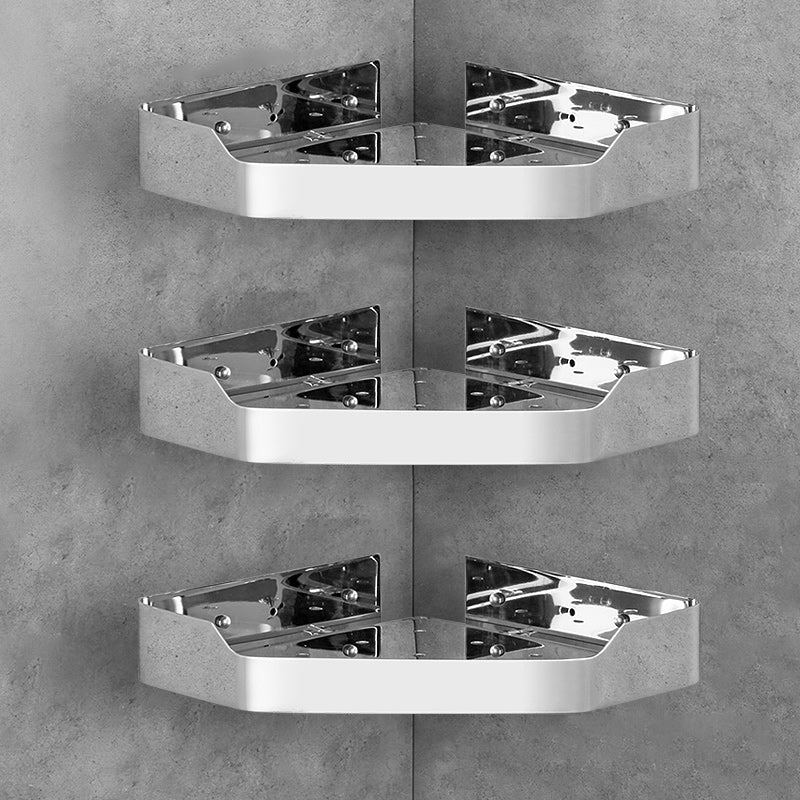 Stainless Steel Bathroom Hardware Set Modern 3 Piece Bath Shelf