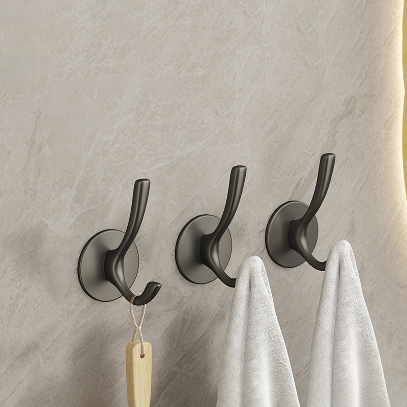 10 Piece Bathroom Accessory Set Modern Matte Grey Robe Hooks