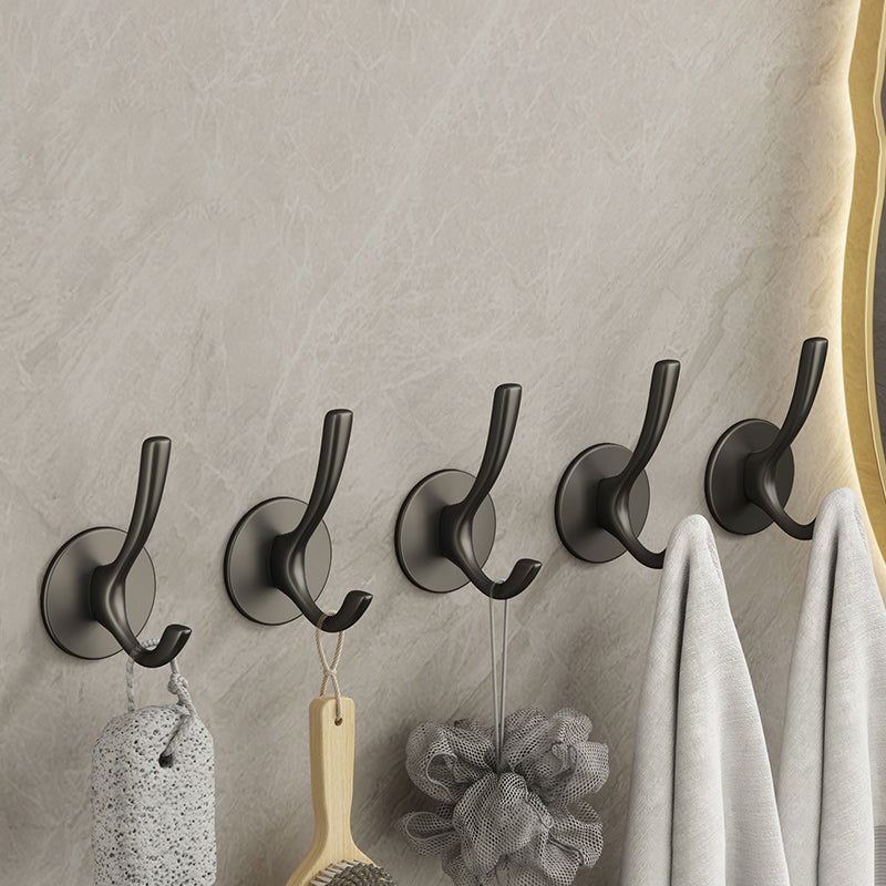 10 Piece Bathroom Accessory Set Modern Matte Grey Robe Hooks