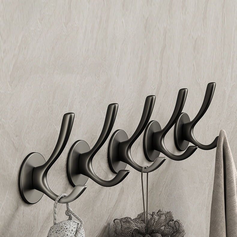 10 Piece Bathroom Accessory Set Modern Matte Grey Robe Hooks