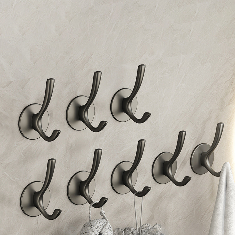 10 Piece Bathroom Accessory Set Modern Matte Grey Robe Hooks