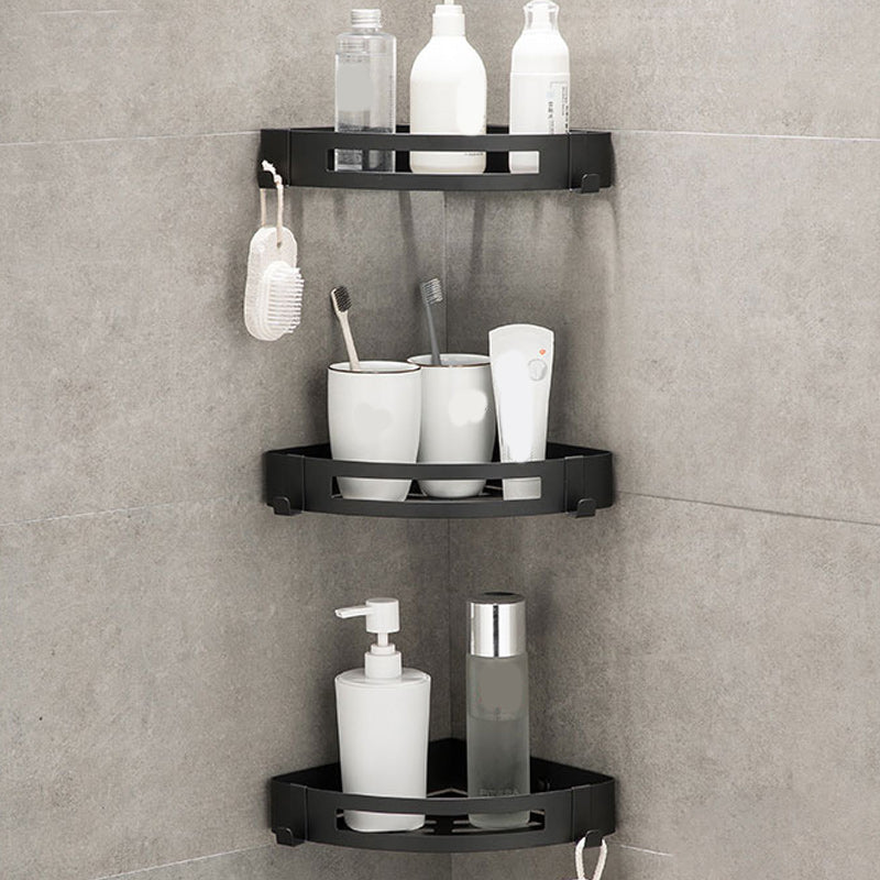 Contemporary 2/3-Piece Bathroom Accessory Set Geometric Bath Shelf in Stainless Steel