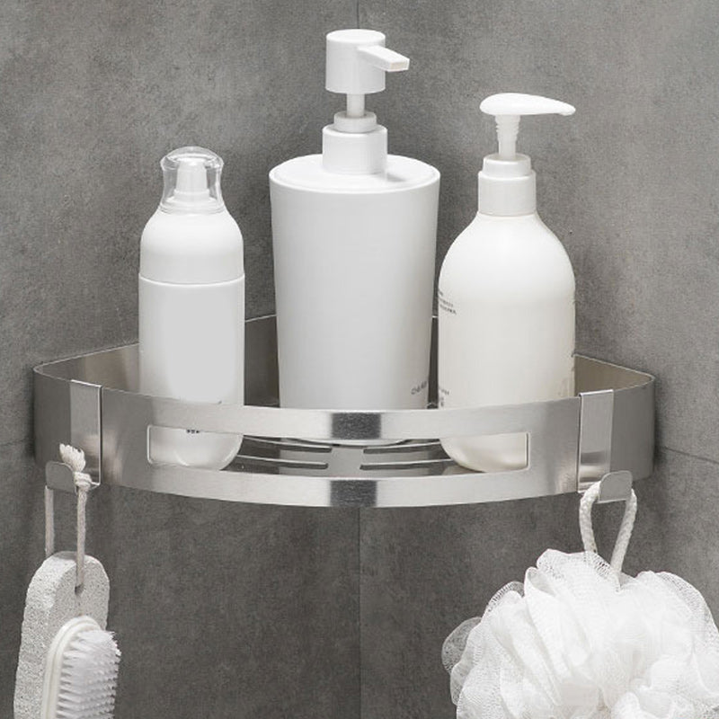 Contemporary 2/3-Piece Bathroom Accessory Set Geometric Bath Shelf in Stainless Steel